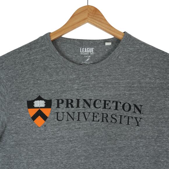 Princeton University T-Shirt Adult Large Gray Spellout League Classic Fit Tee - Picture 4 of 9